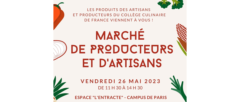 Le marché des producteurs du Collège Culinaire de France à FERRANDI Paris