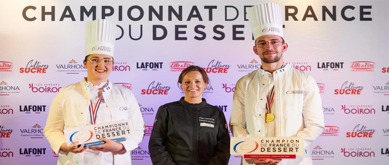 Matthias Lafere, apprenti en Mention Complémentaire Cuisinier en Desserts de Restaurant de FERRANDI Paris excelle lors de la finale nationale du "Championnat de France des desserts" 
