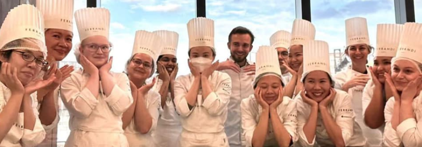Masterclass with the pastry chef Jeremie Parmentier with our Intensive Professional Program in French Pastry students in Dijon