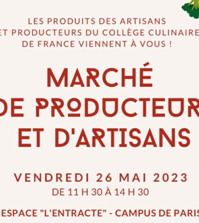 Le marché des producteurs du Collège Culinaire de France à FERRANDI Paris